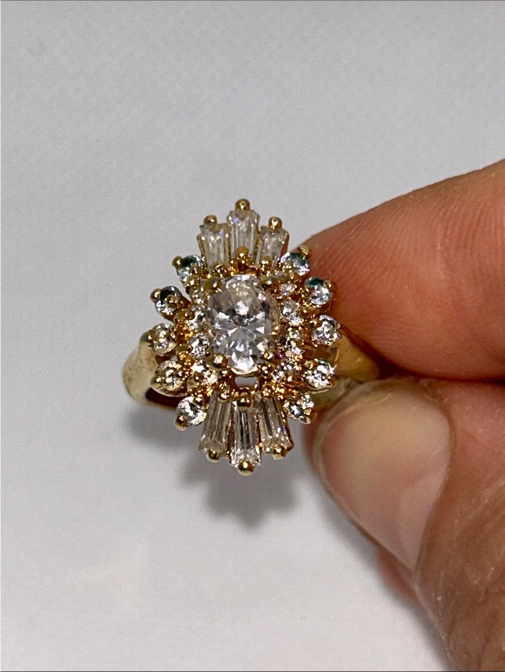 Elizabeth Taylor for Avon "Evening Star" Cocktail Ring from 1995 Vintage Jewelry